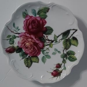Vintage I.Godinger&Co.Rose Pattern 4 Canape Plates size6 1/4 inch W.Multicolors